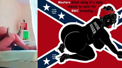 15_Nigger housekeeper emptying white cocks