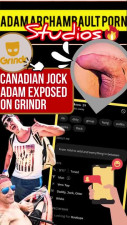 Hung Adam Archambault ruined: his gay porn posters unleashed!